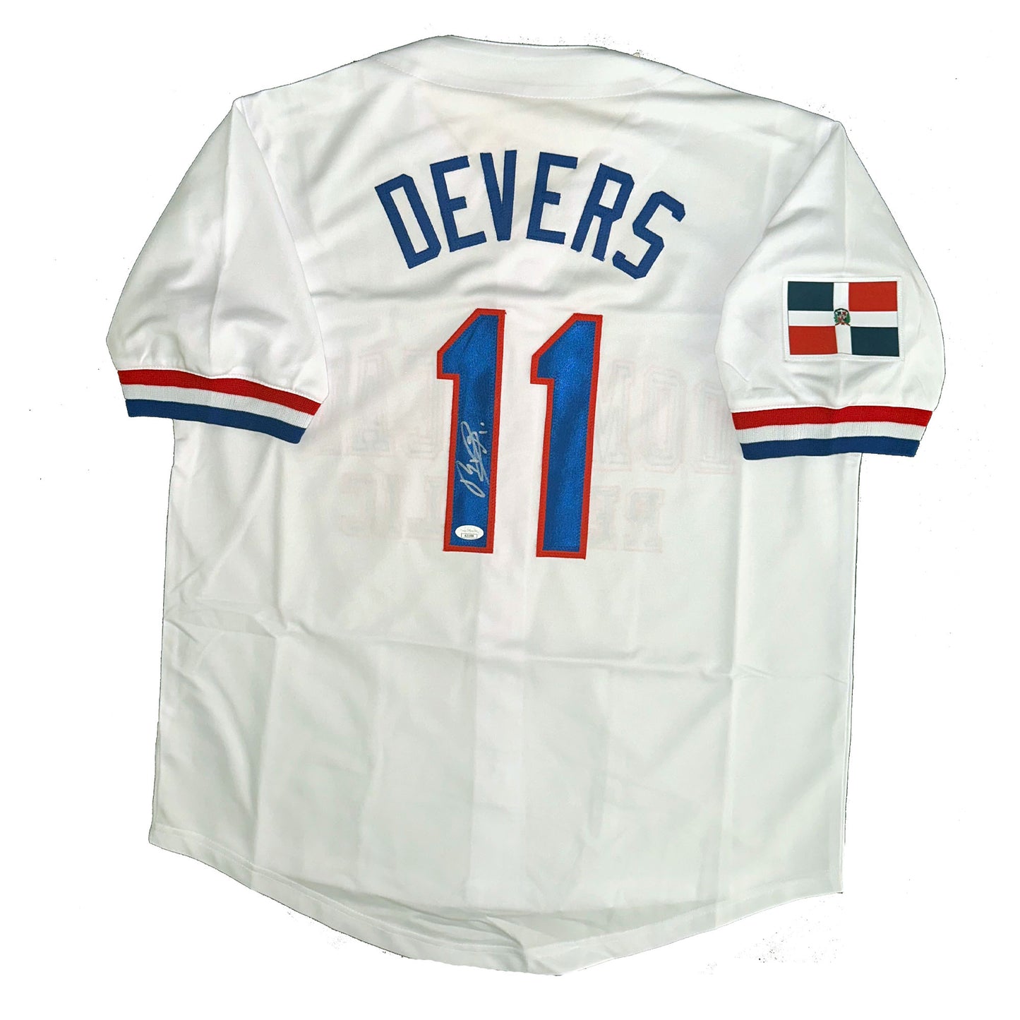 Rafael Devers Autographed Custom WBC Dominican Republic Jersey JSA COA Red Sox