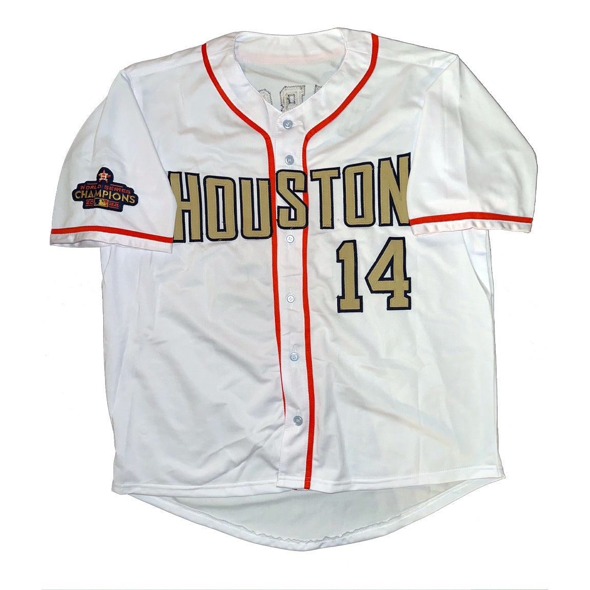 Mauricio Dubon Autographed Houston Astros Gold World Series Jersey JSA COA