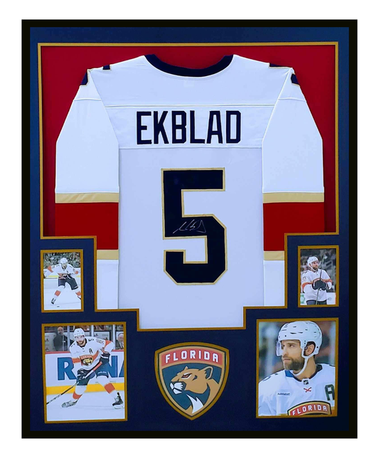 Aaron Ekblad Autographed & Framed Florida Panthers Jersey 35X43