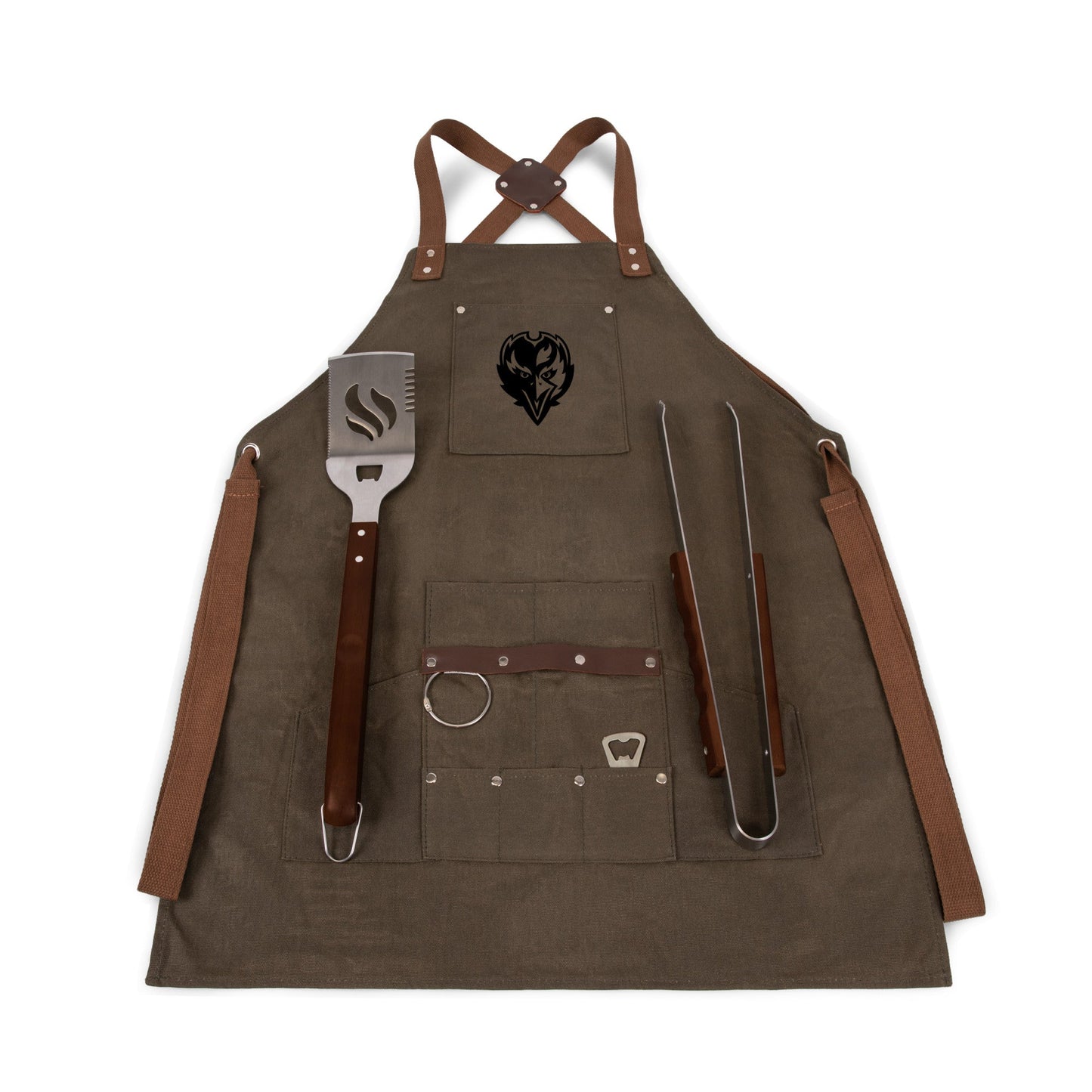 Baltimore Ravens - BBQ Apron with Tools & Bottle Opener