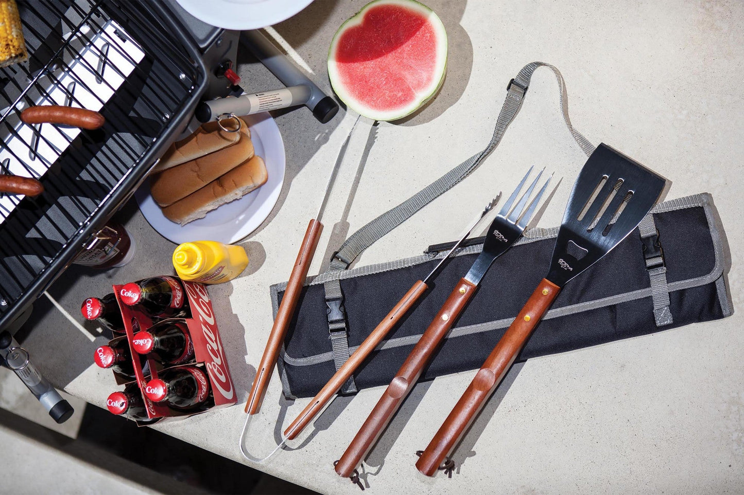 New York Giants - 3-Piece BBQ Tote & Grill Set