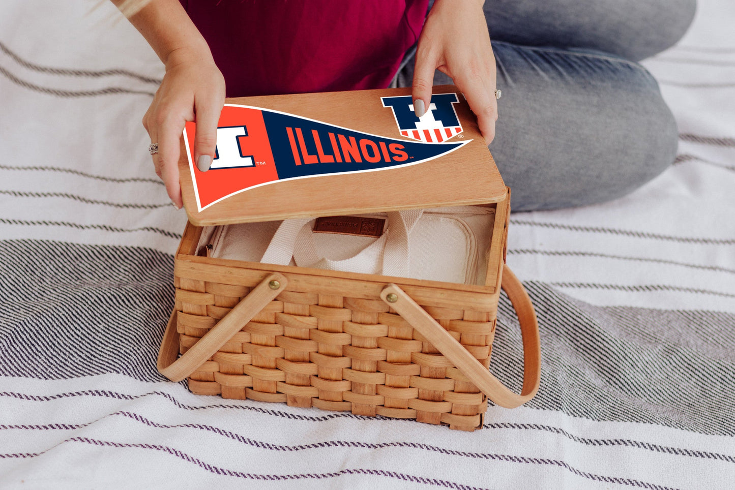 Illinois Fighting Illini - Poppy Personal Picnic Basket