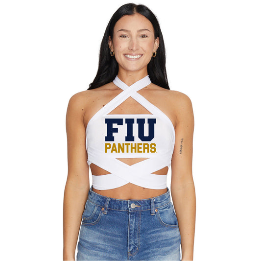 FIU Panthers White Multi Way Bandeau Top