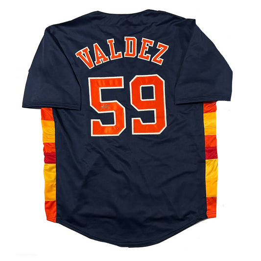 Framber Valdez Autographed Houston Astros Navy Jersey