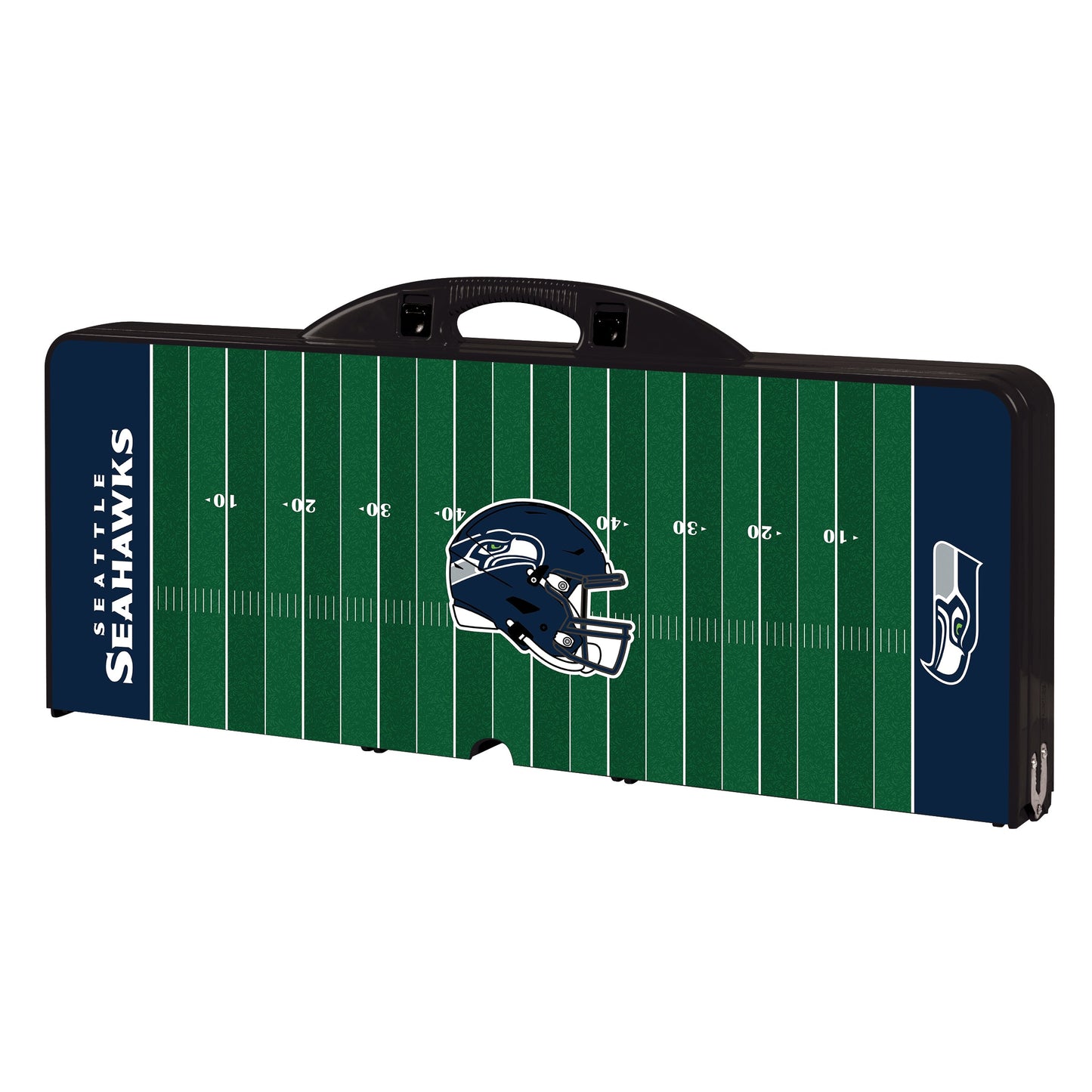 Seattle Seahawks Football Field - Picnic Table Portable Folding Table with Seats