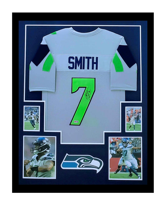 Geno Smith Autographed Seattle Seahawks Jersey Framed 35x43 COA