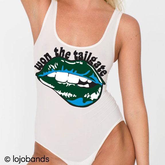 Won the Tailgate Lips Bodysuit