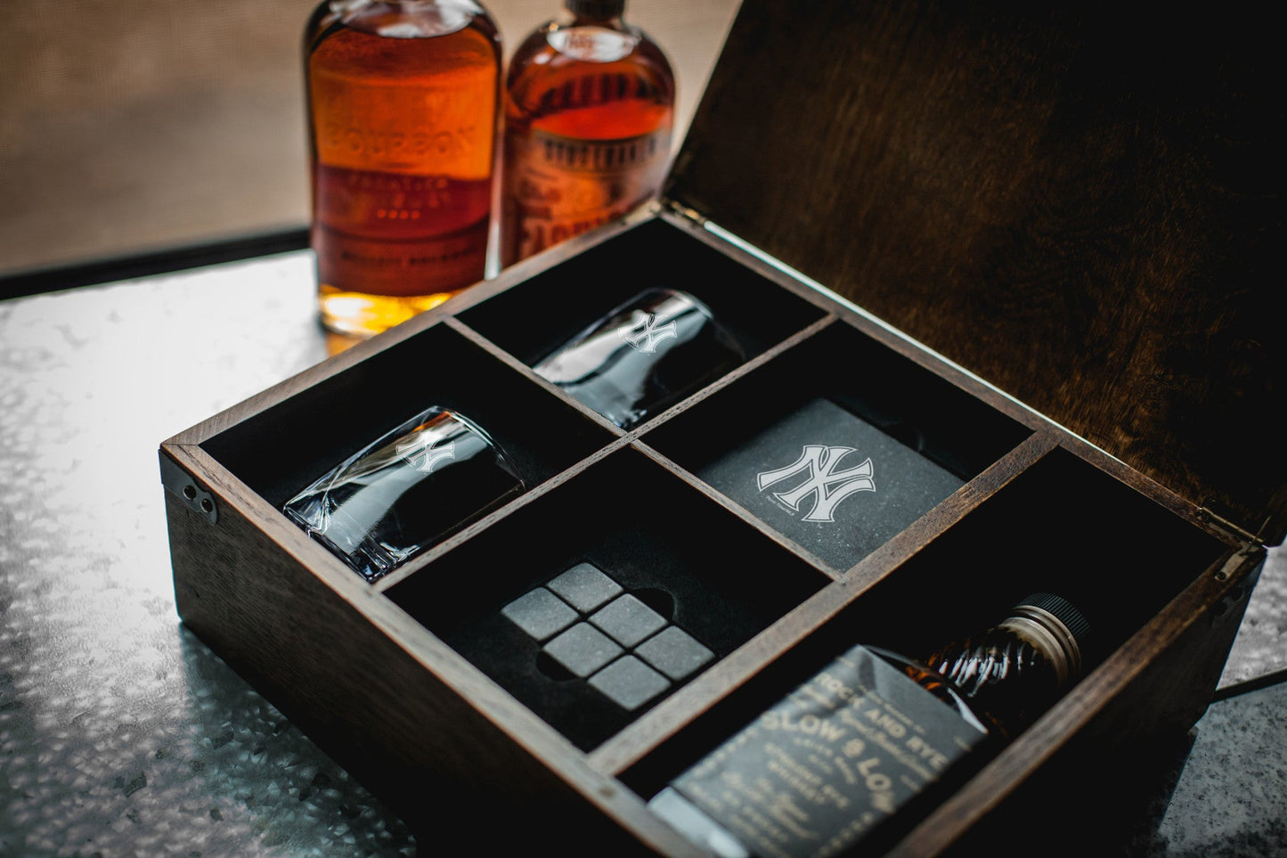 New York Yankees - Whiskey Box Gift Set