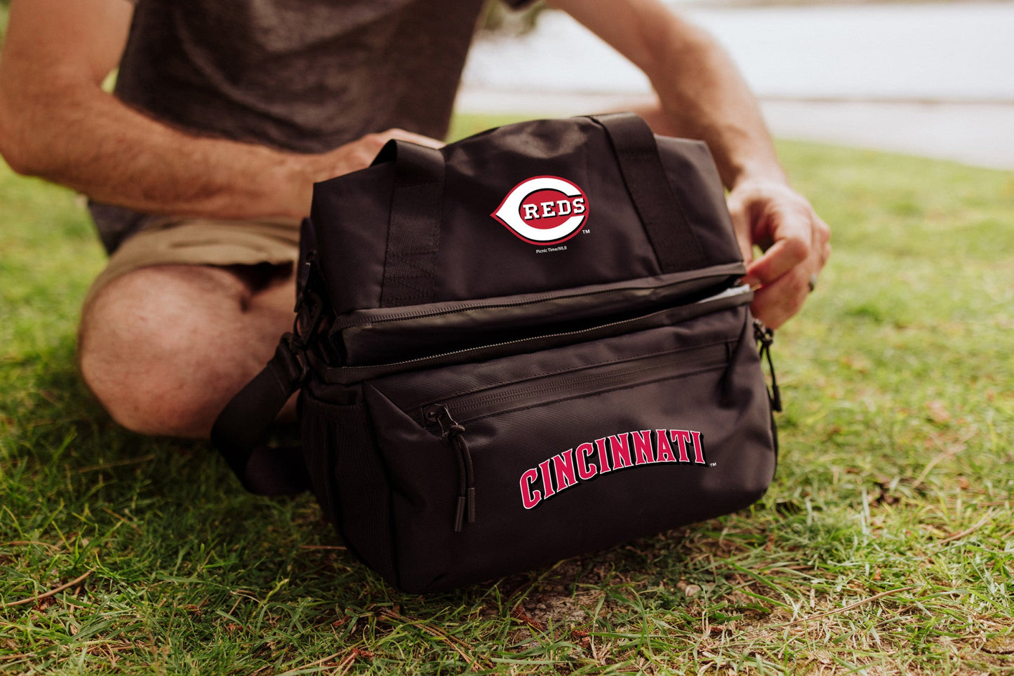 Cincinnati Reds - Tarana Recycled Lunch Bag Cooler with Utensils