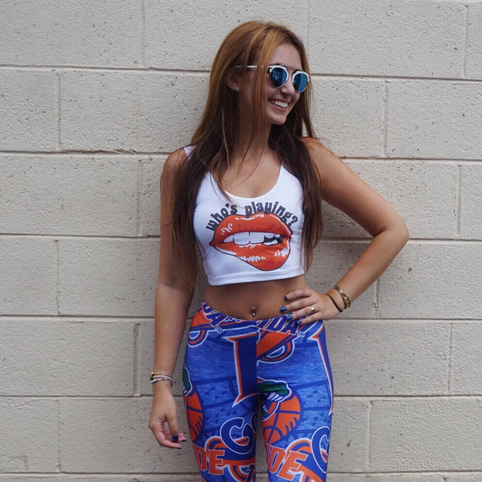 Who's Playing? Lips Crop Tank Top