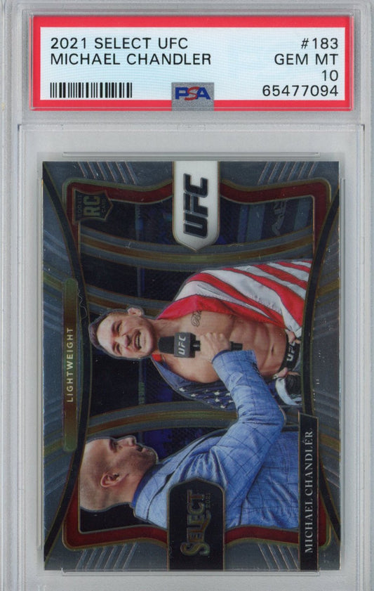 Graded 2021 Panini Select Michael Chandler #183 Premier Level Rookie RC UFC MMA Card PSA 10 Gem Mint