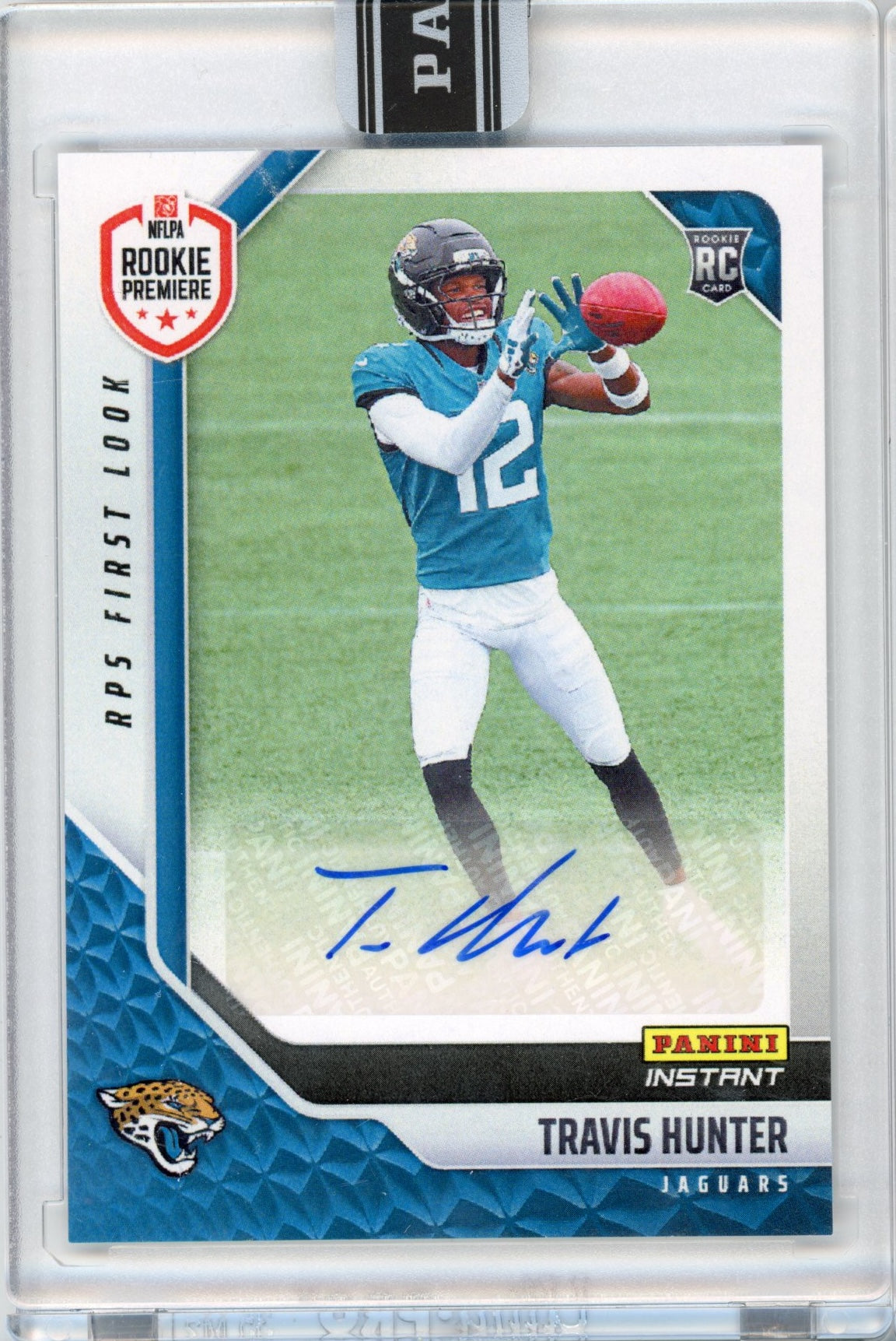 2025 Panini Instant NFL Travis Hunter #35 RPS First Look Auto Rookie RC Football Card