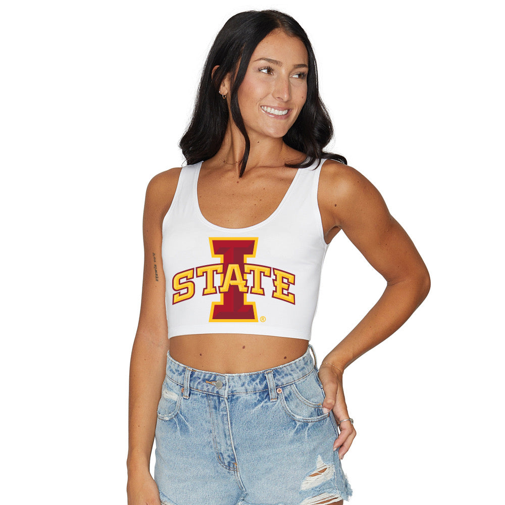 Iowa State White Crop Tank