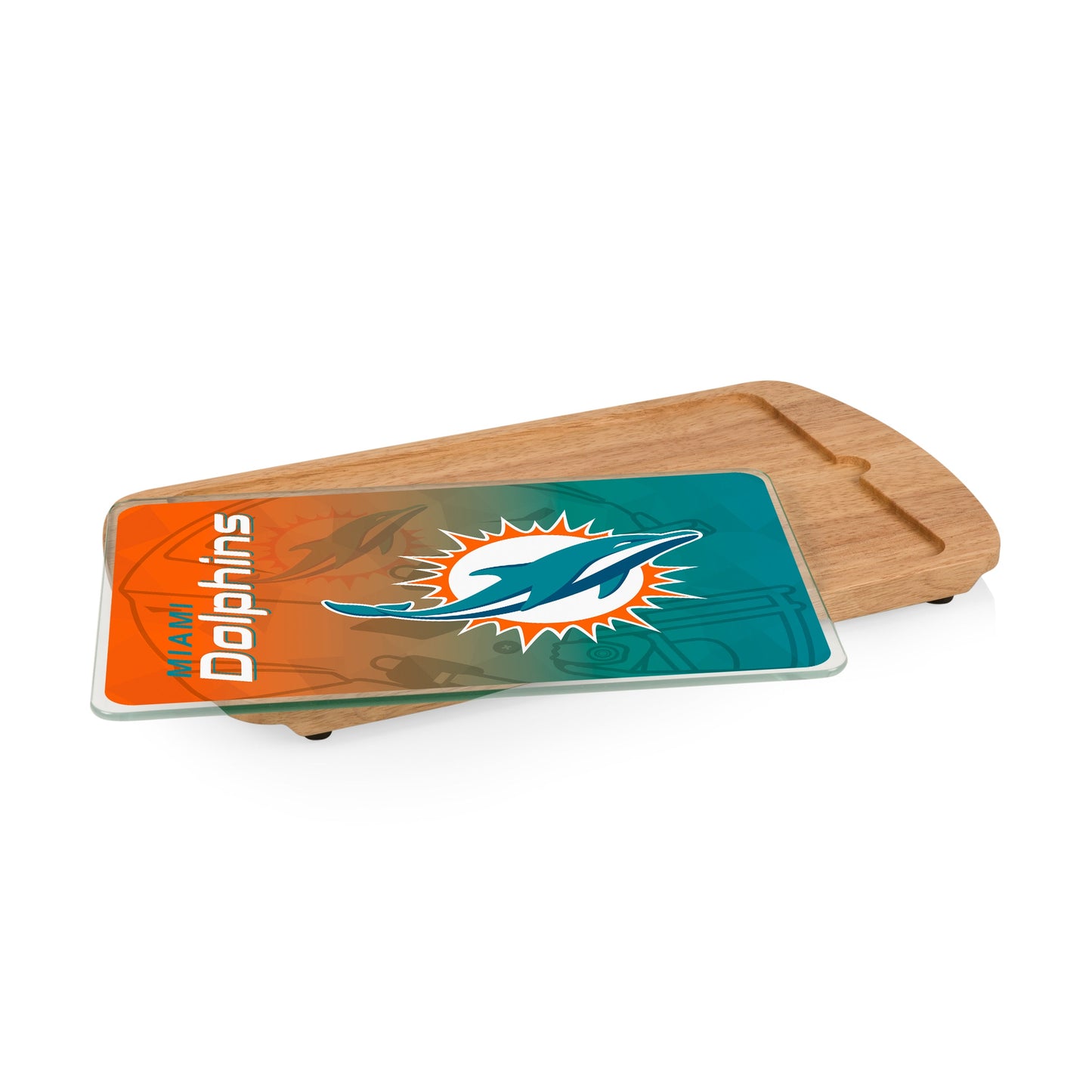 Miami Dolphins - Billboard Glass Top Serving Tray