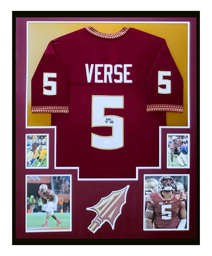 Jared Verse Autographed FSU Florida State Seminoles Jersey Framed 35x43 JSA COA