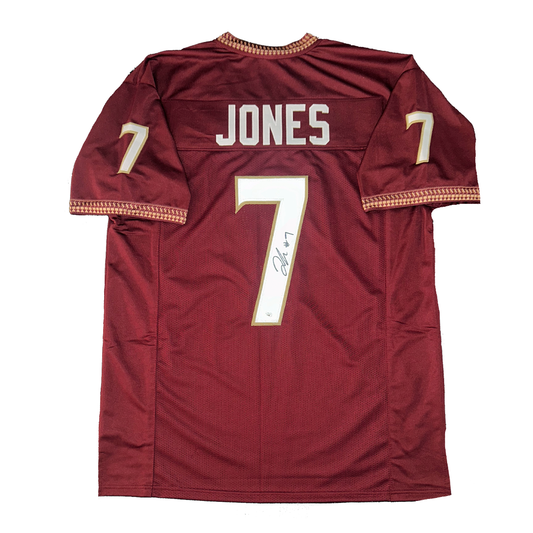 Jarrian Jones Autographed Custom Florida State Seminoles Garnett Jersey JSA COA