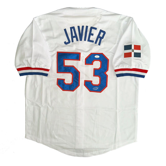 Christian Javier Autographed Custom WBC Dominican Republic Jersey JSA COA Astros