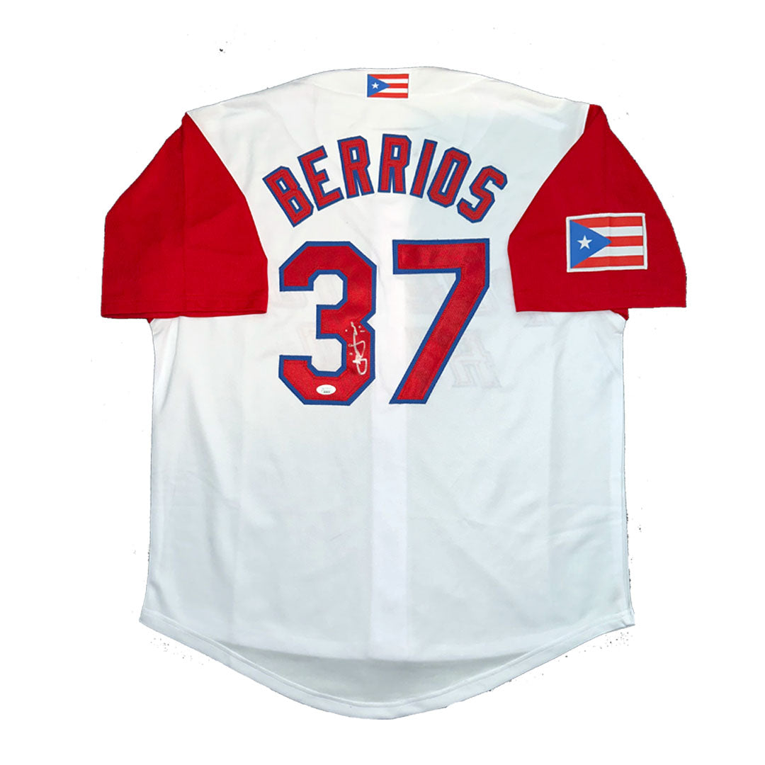 Jose Berrios Autographed Custom Puerto Rico WBC Jersey JSA COA Toronto Blue Jays