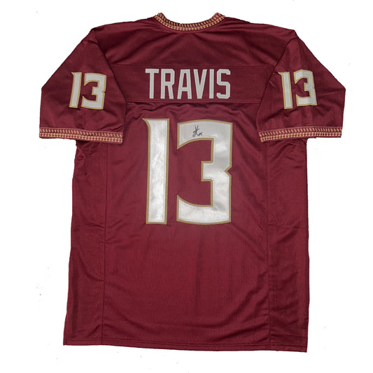 Jordan Travis Autographed Custom Florida State Seminoles Garnett Jersey