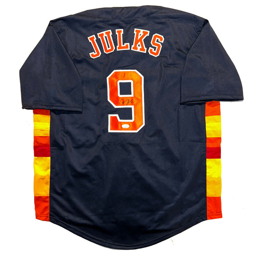 Corey Julks Autographed Houston Astros Navy Jersey JSA COA