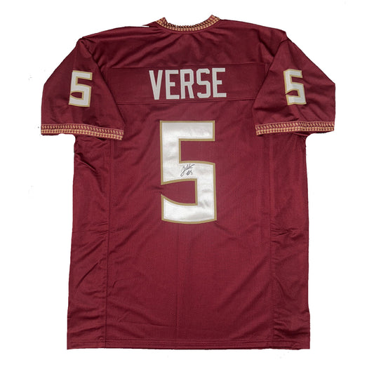 Jared Verse Autographed Custom Florida State Seminoles Garnett Jersey