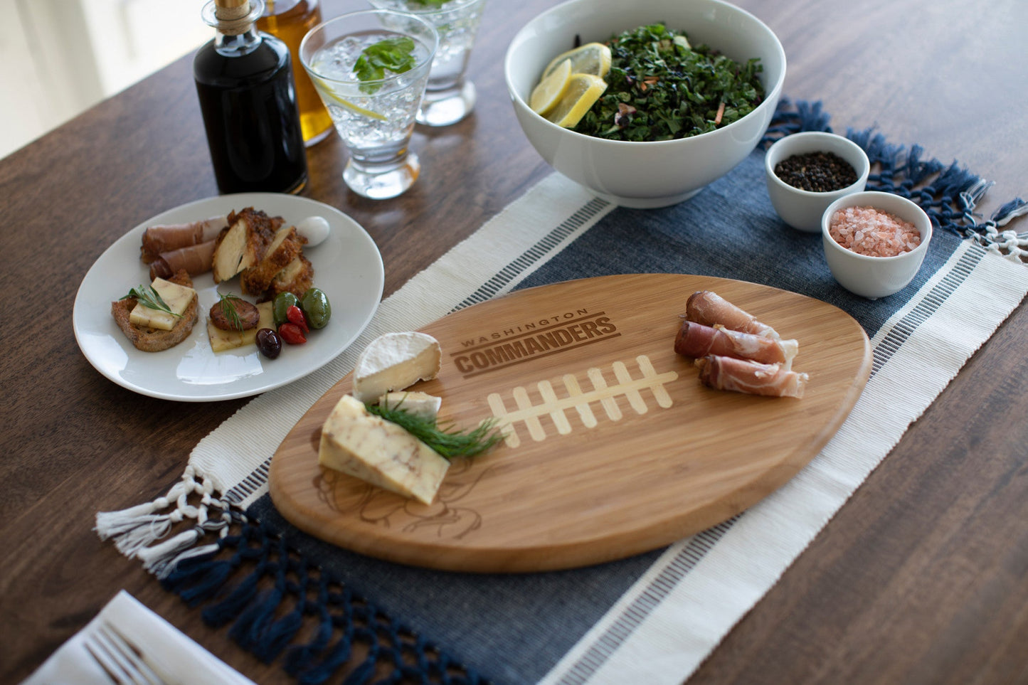 Washington Commanders Mickey Mouse - Touchdown! Football Cutting Board & Serving Tray