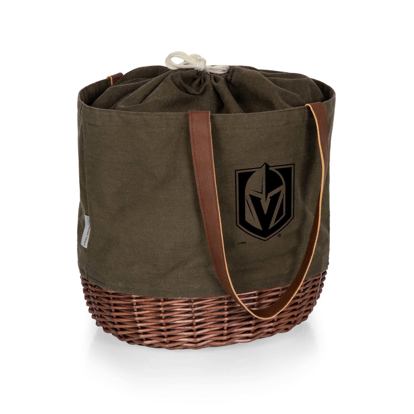 Vegas Golden Knights - Coronado Canvas and Willow Basket Tote