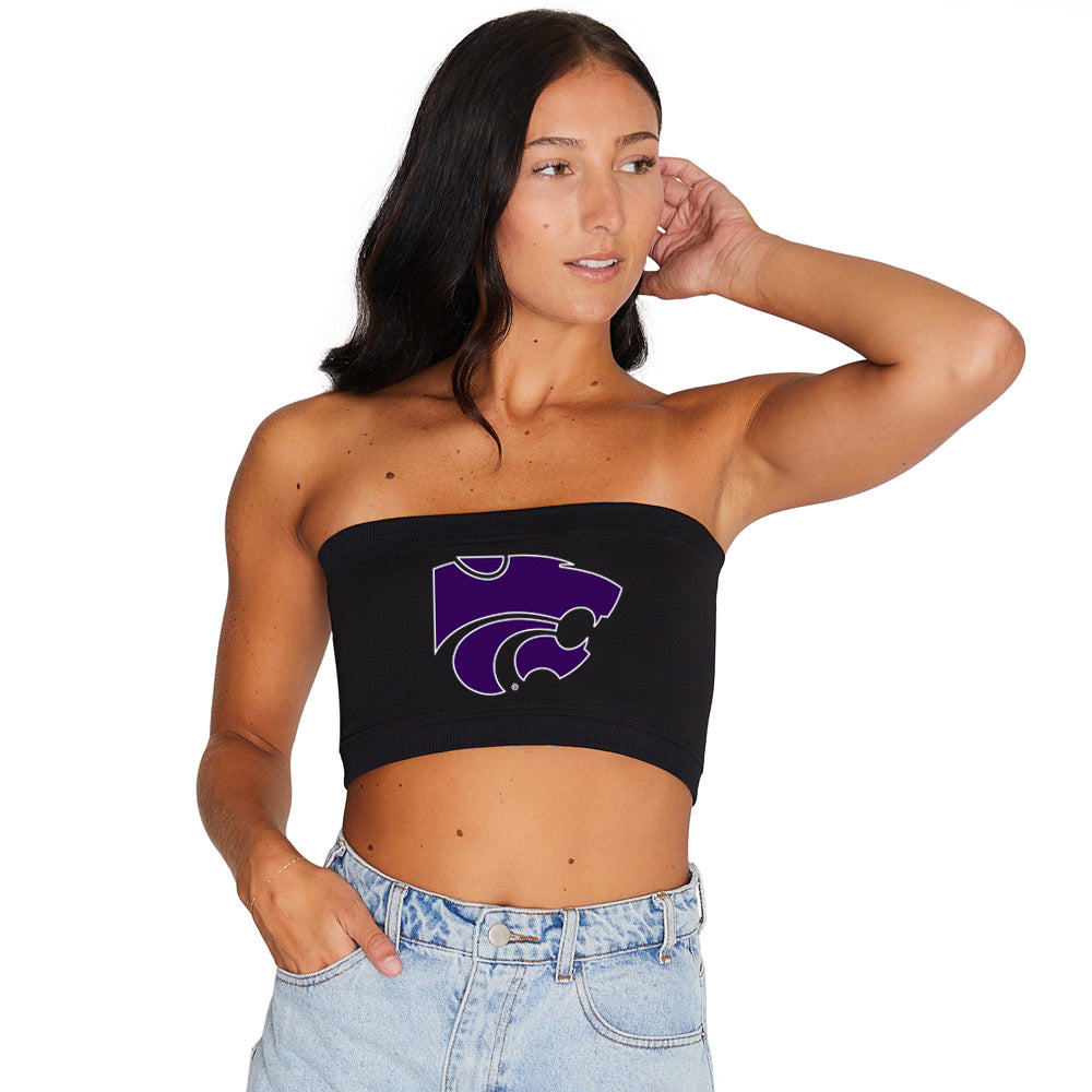 Kansas State Black Bandeau Top
