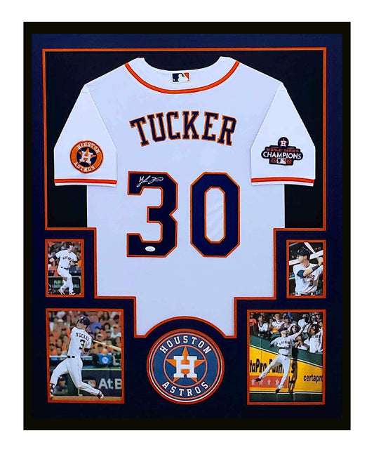 Kyle Tucker Autographed Framed Houston Astros Jersey 35x43 JSA COA