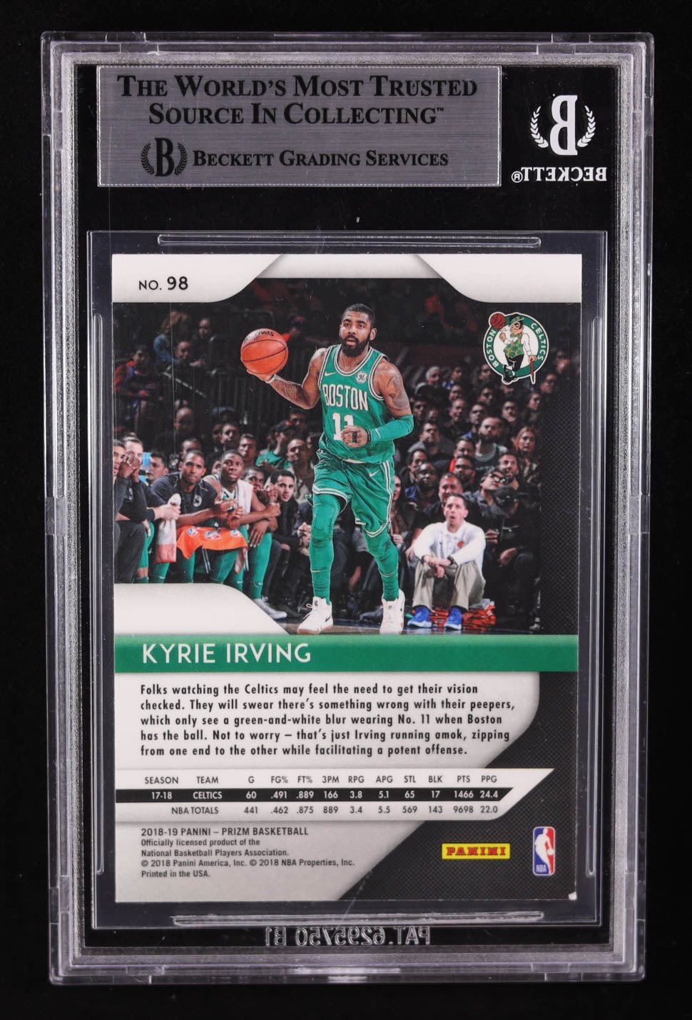 Kyrie Irving Signed 2018-19 Panini Prizm #98 (BGS)