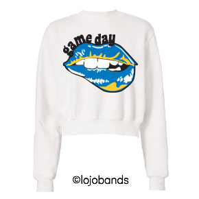Game Day Lips Cropped Sweatshirt