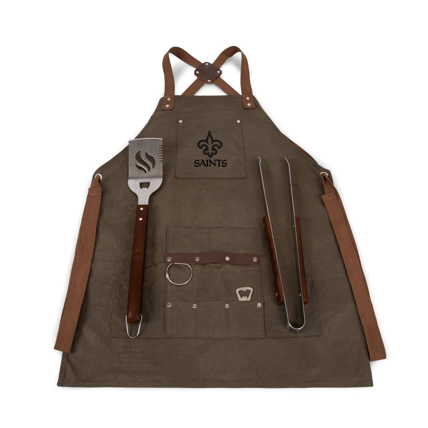 New Orleans Saints - BBQ Apron with Tools & Bottle Opener