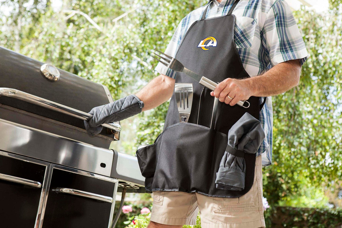 Los Angeles Rams - BBQ Apron Tote Pro Grill Set