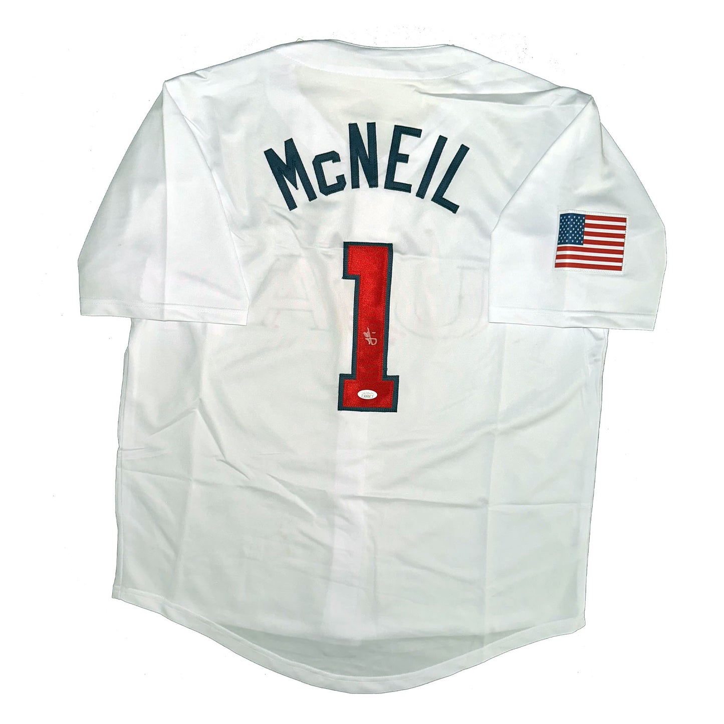 Jeff McNiel Team USA WBC Autographed Jersey JSA COA New York Mets