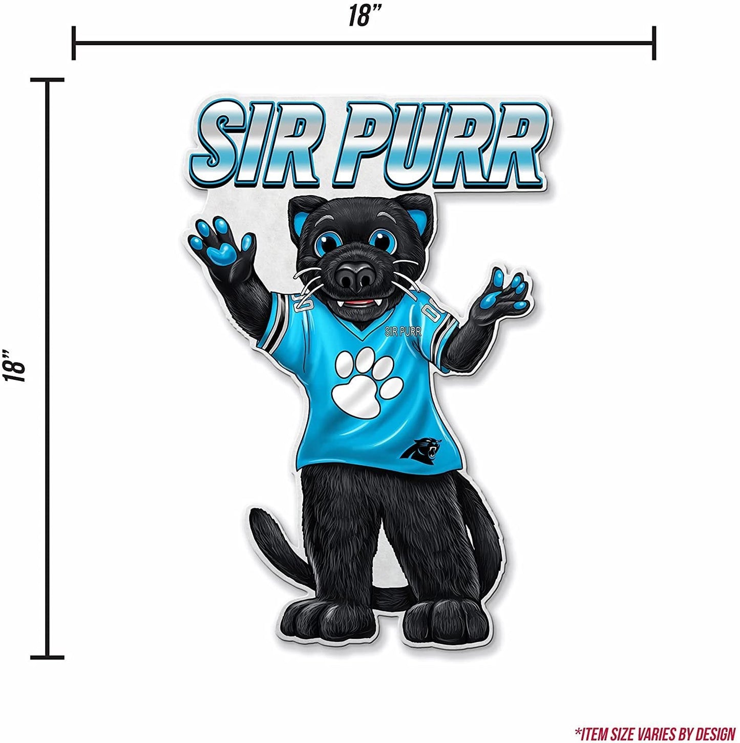 Carolina Panthers Pennant Mascot Logo 18 Inch Soft Felt