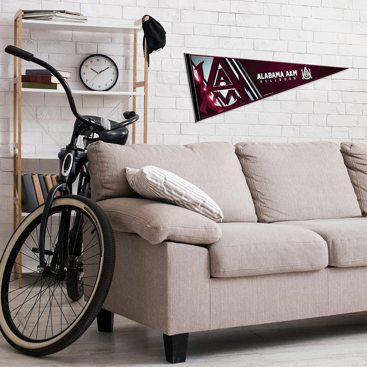 Alabama A&M University Bulldogs Soft Felt Pennant, 12x30 Inch, Easy To Hang