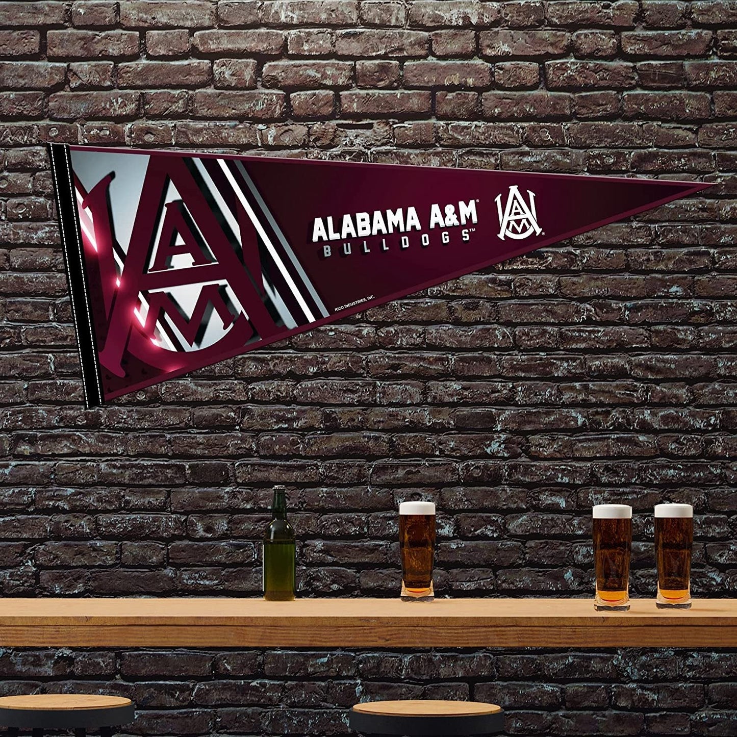 Alabama A&M University Bulldogs Soft Felt Pennant, 12x30 Inch, Easy To Hang