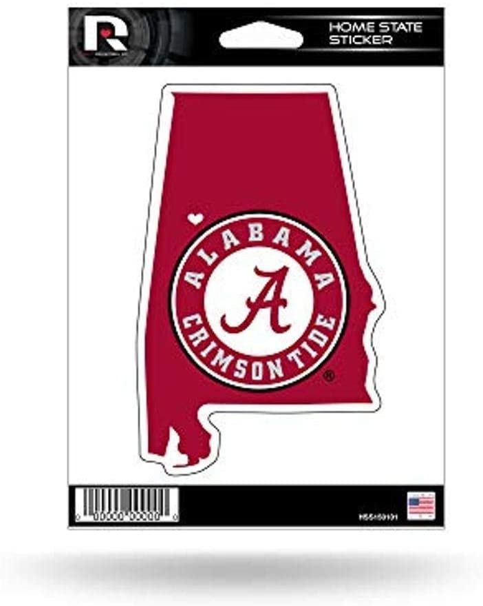 University of Alabama Crimson Tide 5 Inch Sticker Decal, Home State Design, Flat Vinyl, Full Adhesive Backing