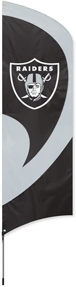 Las Vegas Raiders Tall Team Flag Tailgating Flag Kit 8.5 x 2.5 feet with Pole