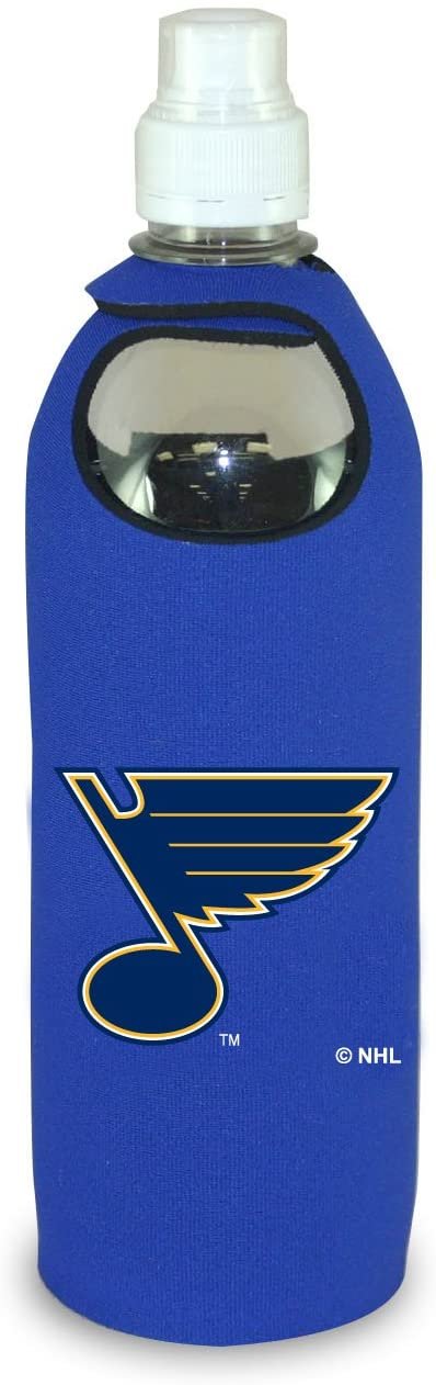 St Louis Blues 1/2 Liter Water Bottle Neoprene Beverage Insulator Holder Cooler with Clip Hockey