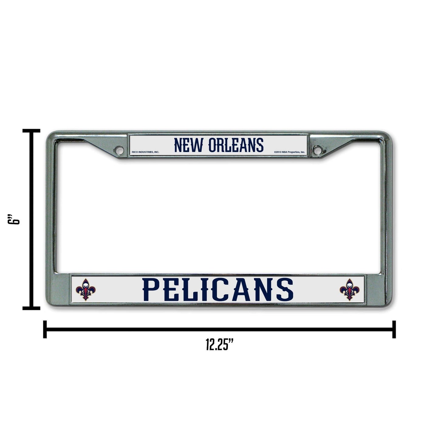 Rico New Orleans Hornets Chrome License Plate Frame