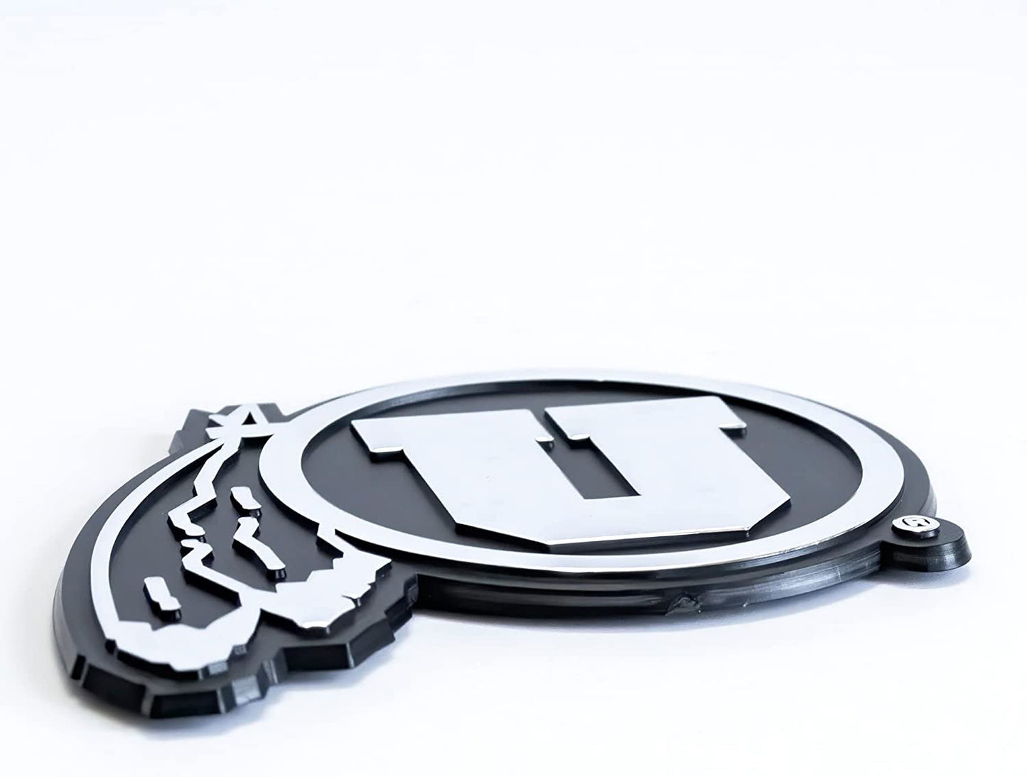 New York Jets Auto Emblem, Silver Chrome Color, Raised Molded Plastic, 3.5 Inch, Adhesive Tape Backing