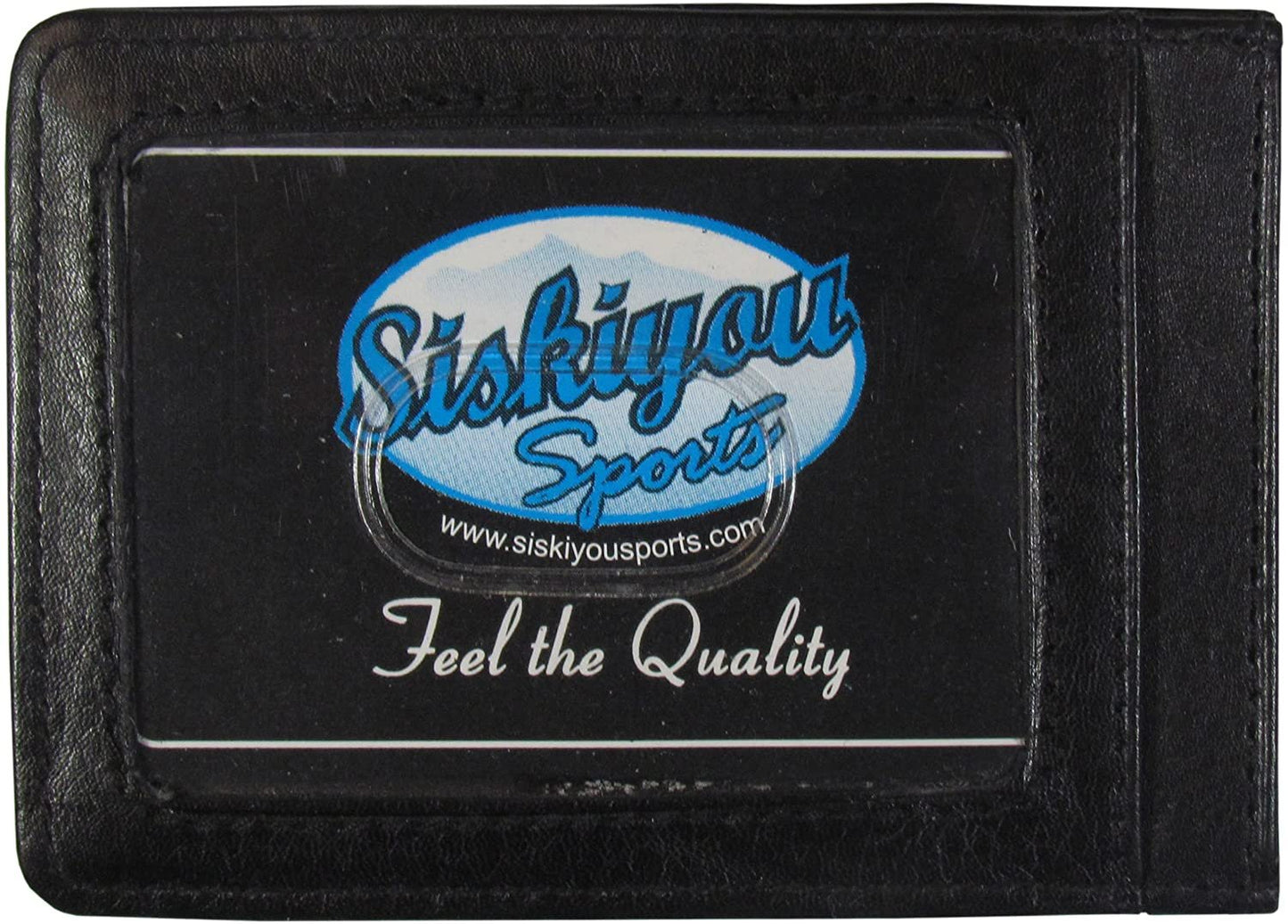 Nashville Predators Black Leather Wallet, Front Pocket Magnetic Money Clip, Printed Logo