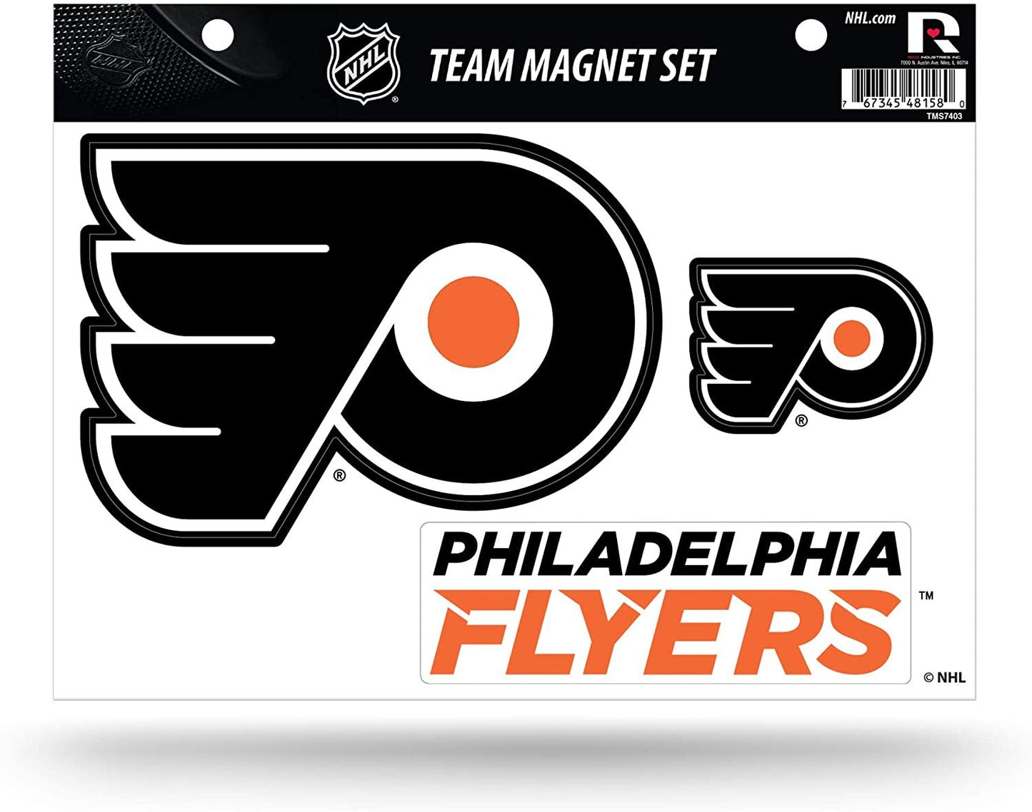 NHL Philadelphia Flyers Die Cut Team Magnet Set Sheet