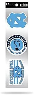 North Carolina Tar Heels 3 Piece Retro Spirit Decals Premium Throwback Stickers