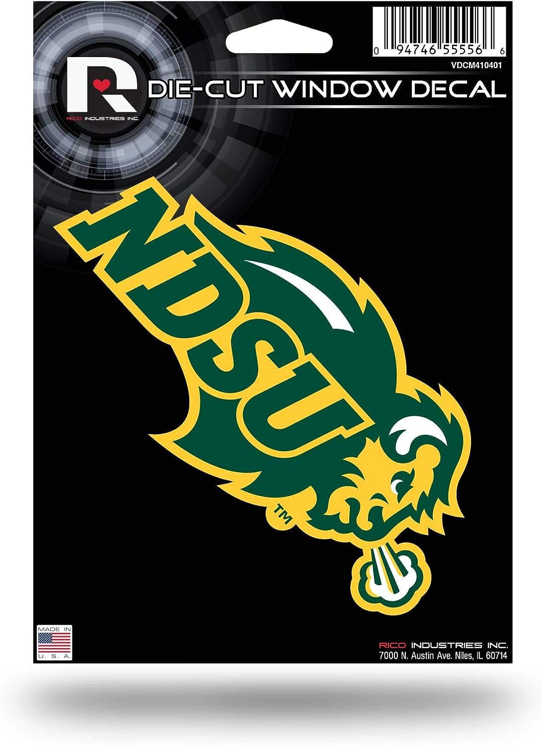 North Dakota State University Bison 5 Inch Die Cut Decal Sticker, Flat Vinyl, Full Adhesive Backing