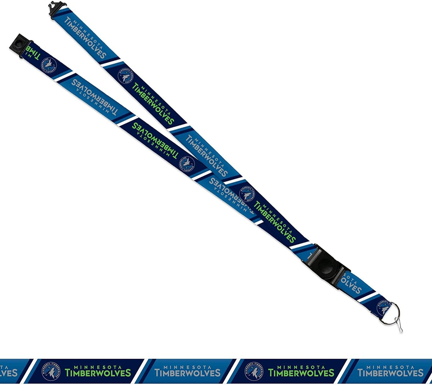 Minnesota Timberwolves Premium Lanyard Keychain 18 Inch Button Clip Safety Breakaway