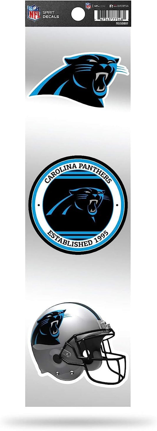 Rico Industries NFL Carolina Panthers 3-Piece Retro Spirit Decals