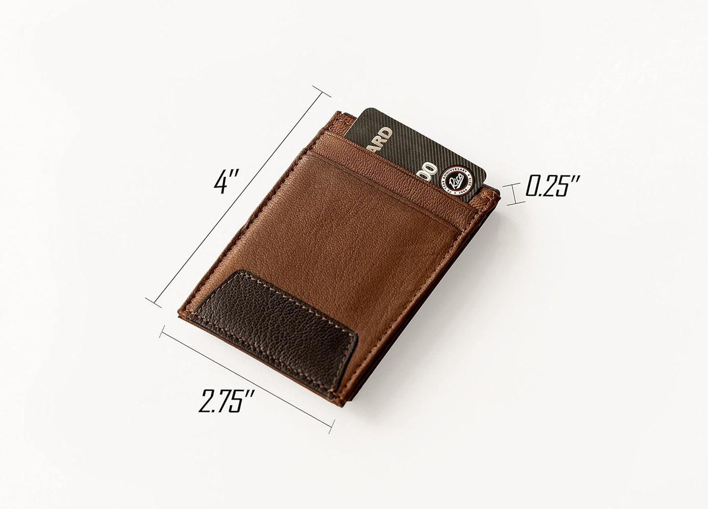 Orlando Magic Premium Black Leather Wallet, Front Pocket Magnetic Money Clip, Laser Engraved, Vegan