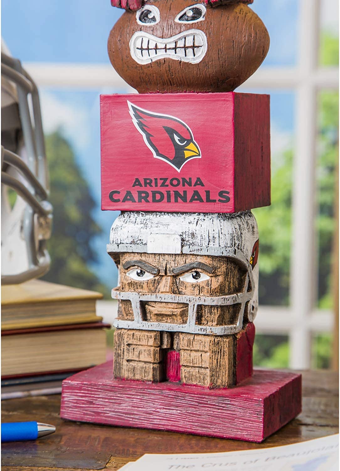 Arizona Cardinals 16 Inch Tiki Totem Garden Statue Resin Outdoor Decoration